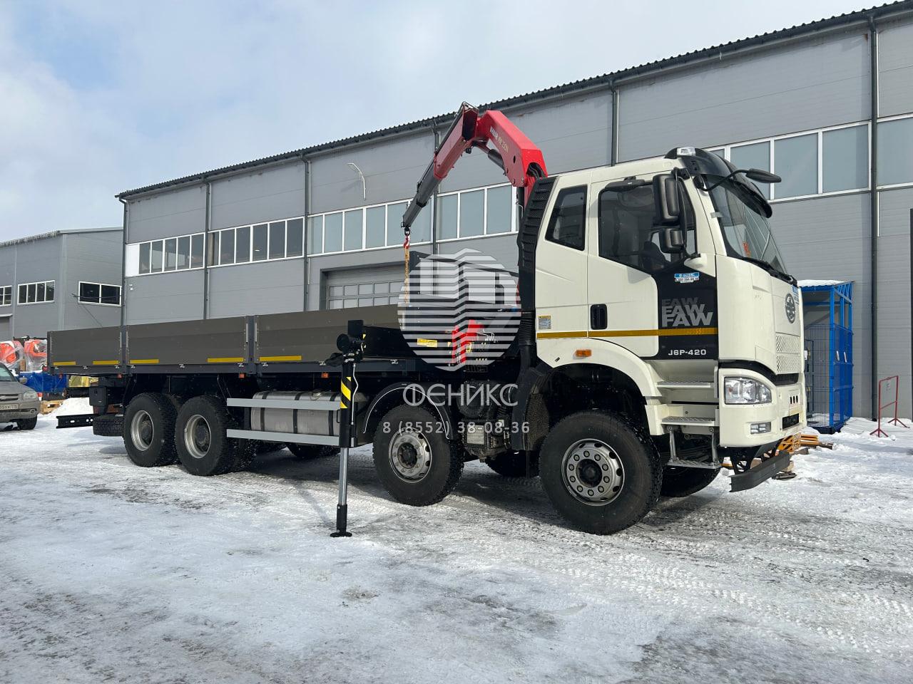 Бортовой FAW 8x4 с КМУ ИНМАН ИМ150N